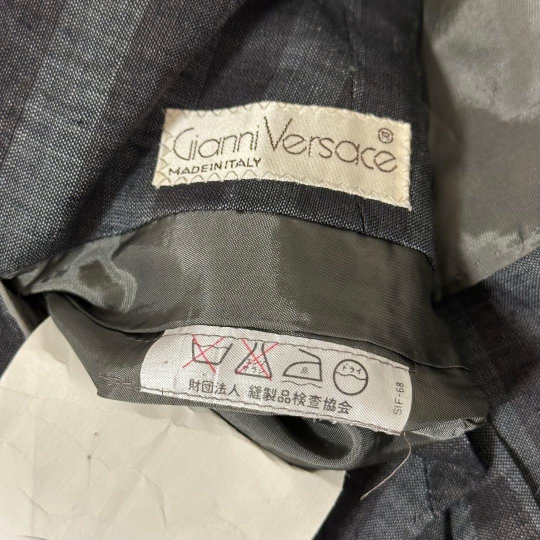 【美品】Versace ヴィンテージ ストライプ ダブルブレスト ジャケット