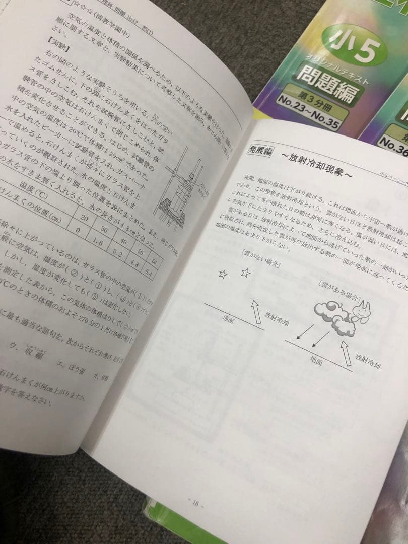 希学園　小5　理科　オリジナルテキスト　第１分冊～第４分冊　2021年度　中古
