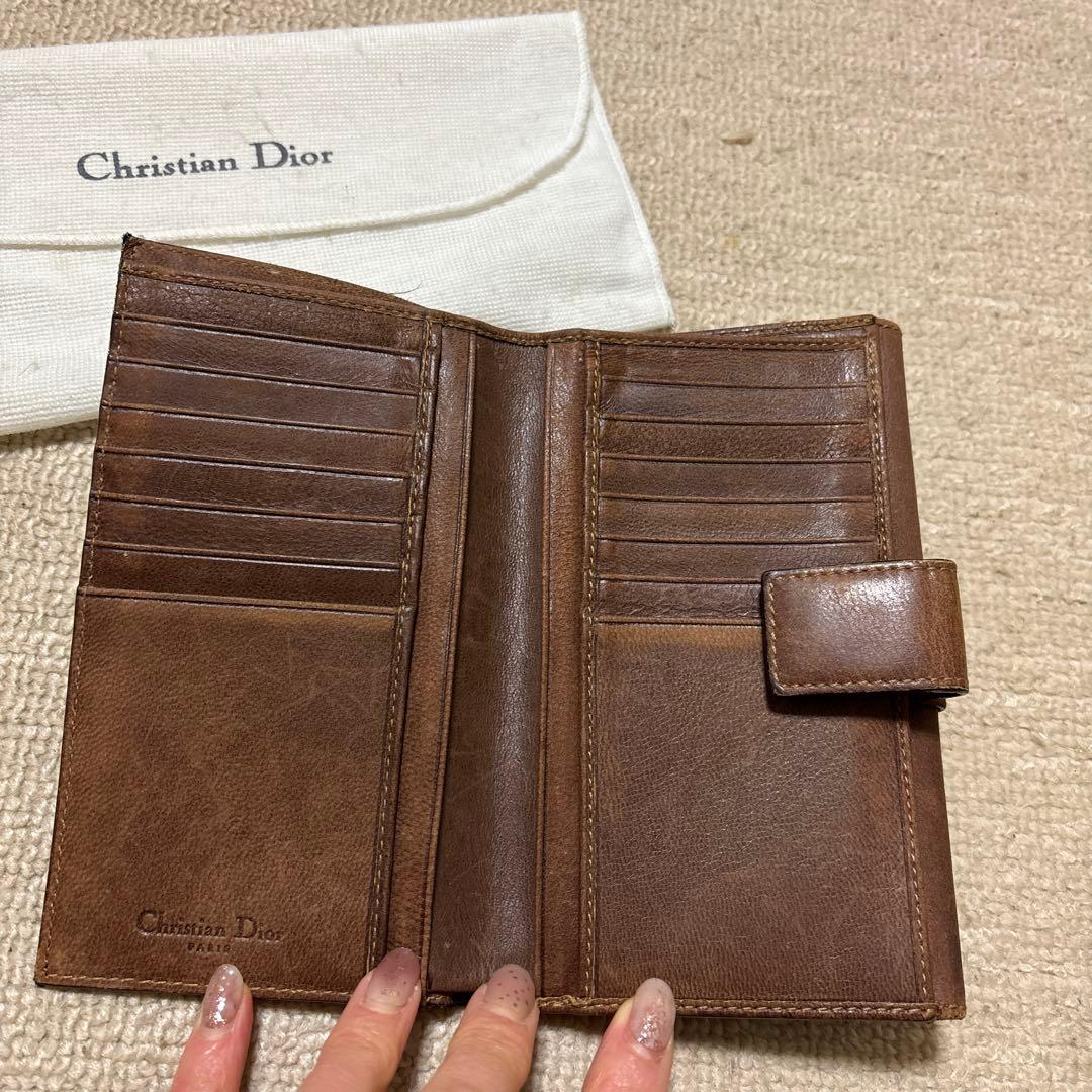 Christian Dior 三つ折り財布 ネイビー