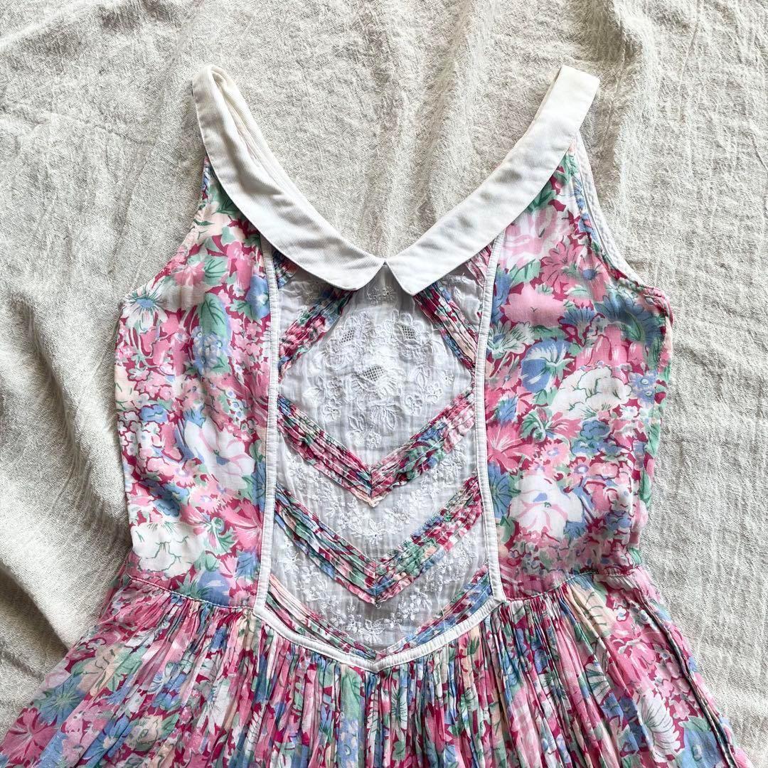 フランス購入　ヴィンテージ ワンピースReny Derhy 刺繍