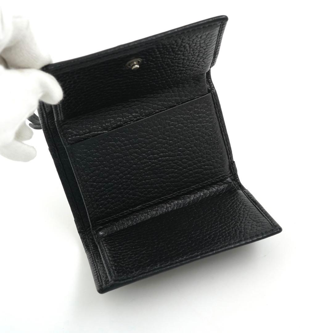 ✨未使用展示品・箱付き✨　GUCCI ミニ財布　マーモント　L字ファスナー 黒色