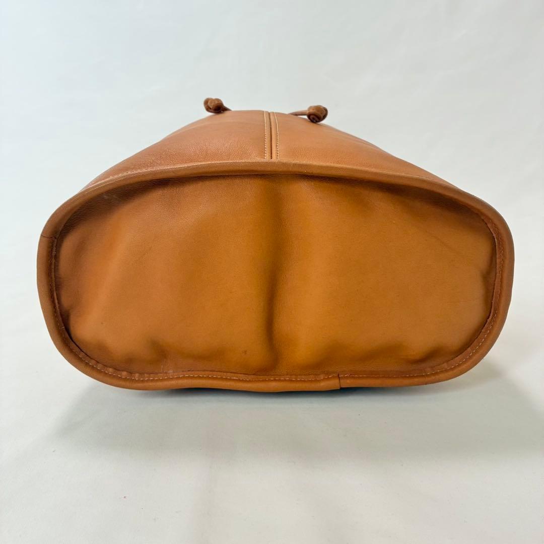 【美品/付属品完備】オールドコーチ 4714 ショルダーバッグ 巾着 レザー 茶