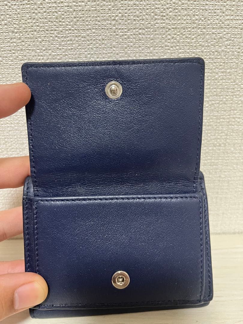 JIMMY CHOO ネイビー 三つ折り財布