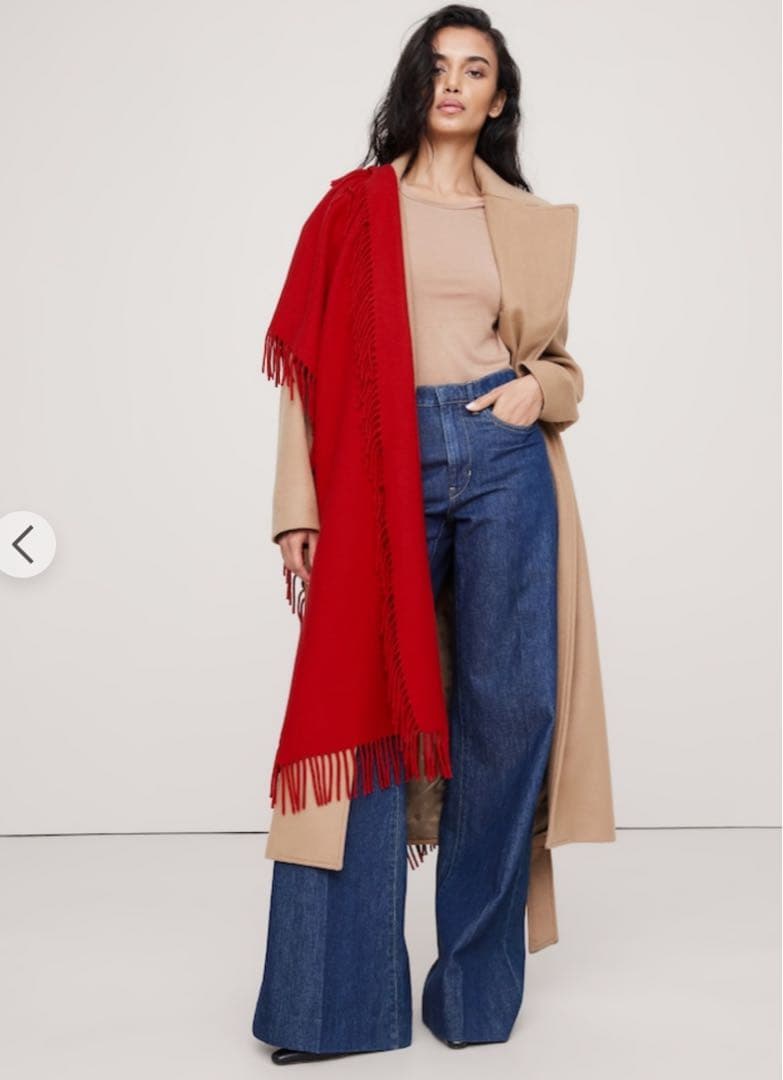 美品✴︎BANANA REPUBLIC✴︎フリンジウールスカーフ