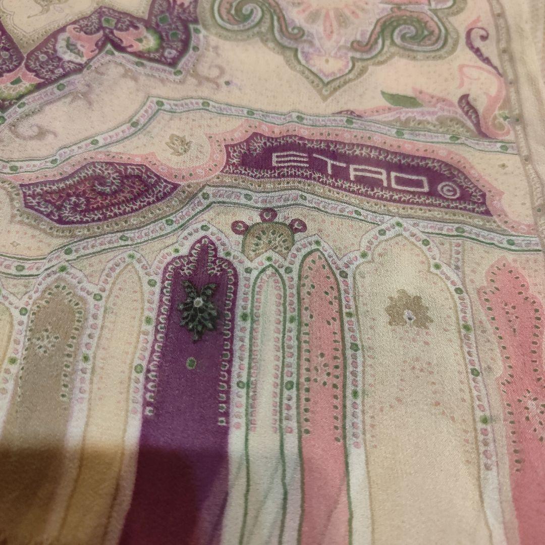 ETRO シフォンシルク100% ペイズリー‪☆ ストール