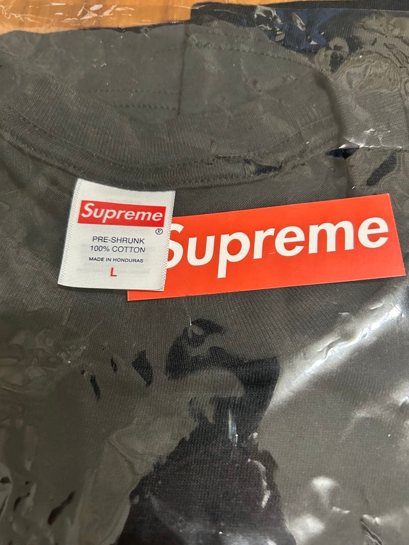 25FW Supreme Split Tee ブラック L スプリット