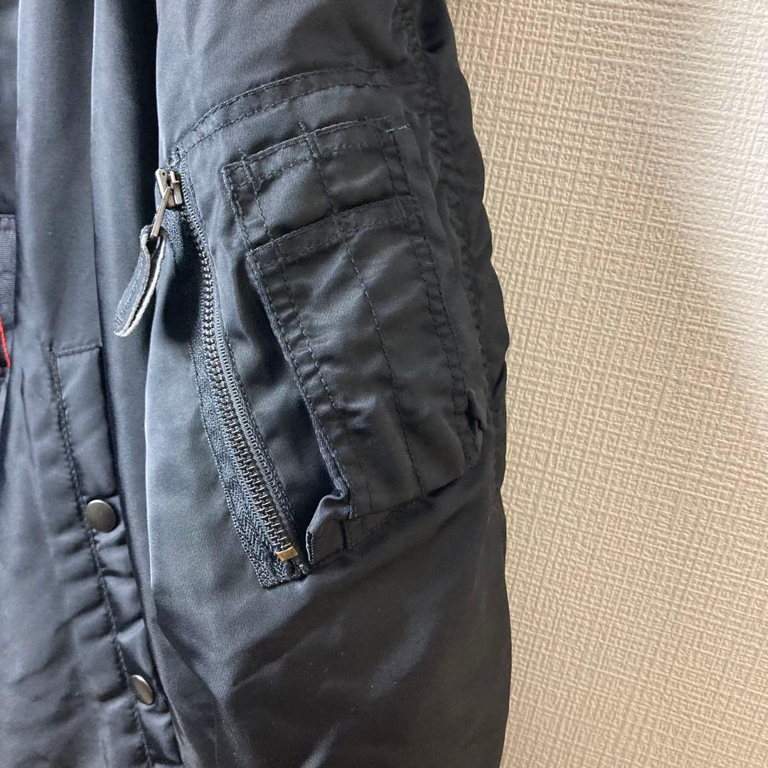 479 avirex N-3B 黒　レザー　ファー　ミリタリー　コート