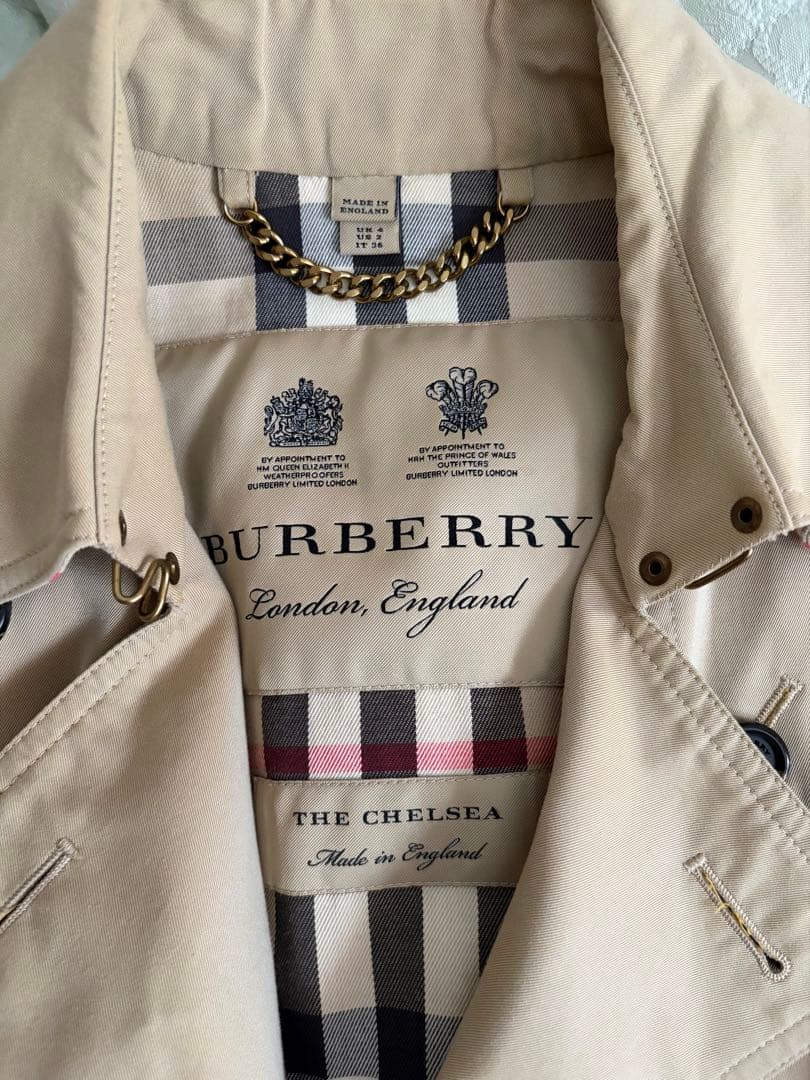 【BURBERRY 】 THE CHELSEA トレンチコート／ベージュ UK4