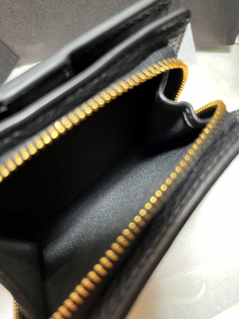 大*弘様 【新品】コーチ coachレザー 二つ折り財布 ミニ財布　ブラック