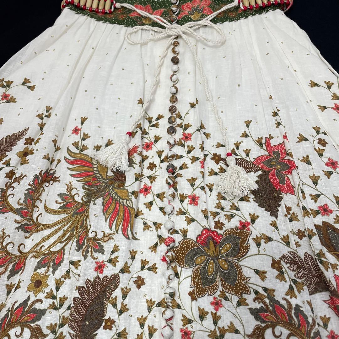 ZIMMERMANN/ジマーマン、マキシ丈スカート、エスニック柄、ビーズ