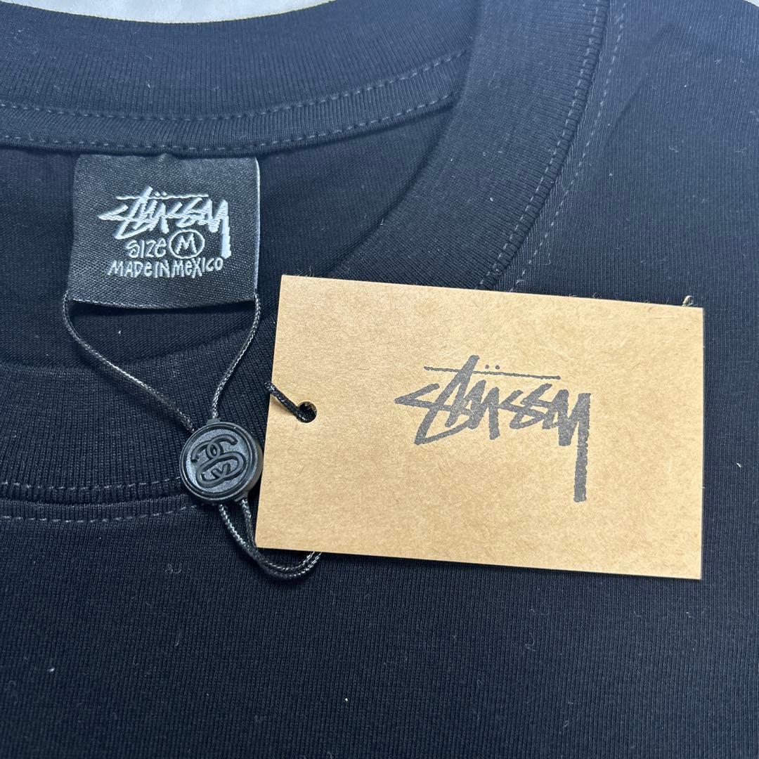 STUSSY 猫イラスト Tシャツ 黒　M