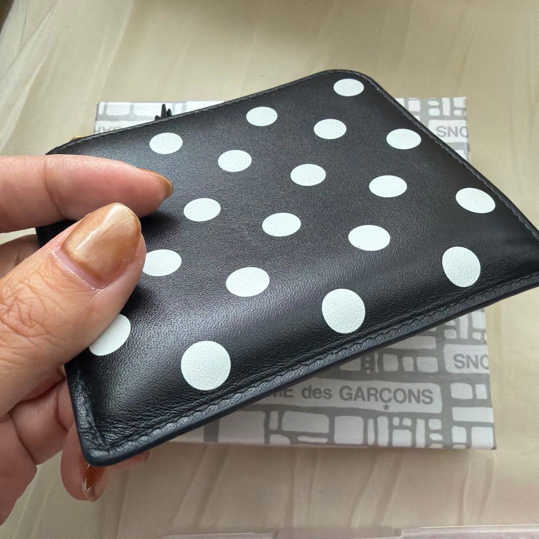 COMME des GARCONS ブラック　ドット　L字　財布