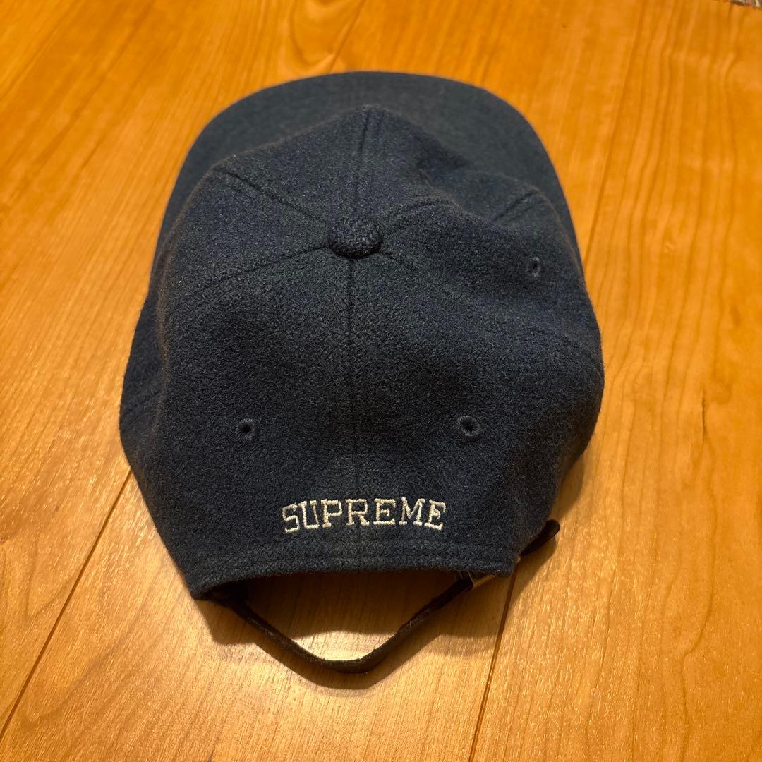 シュプリーム SUPREME ネイビー キャップ 調節可能 Sロゴ