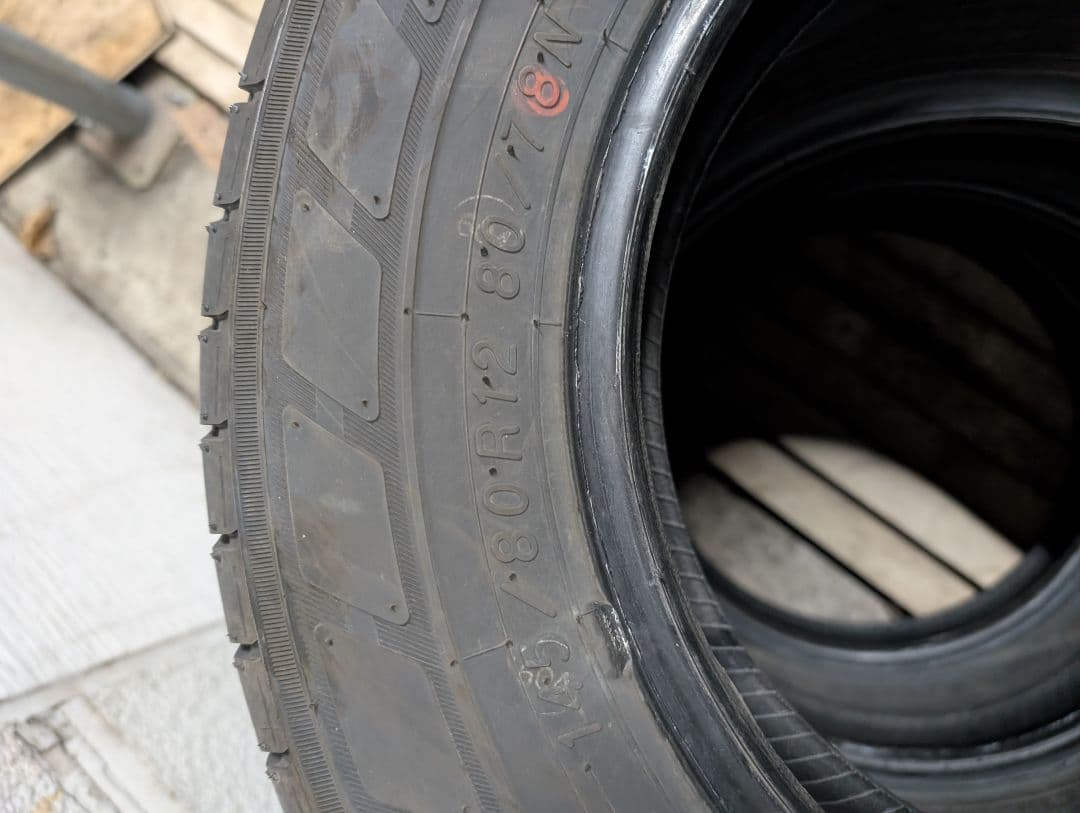 【24年製】145/80R12 80/78夏タイヤ4本セット