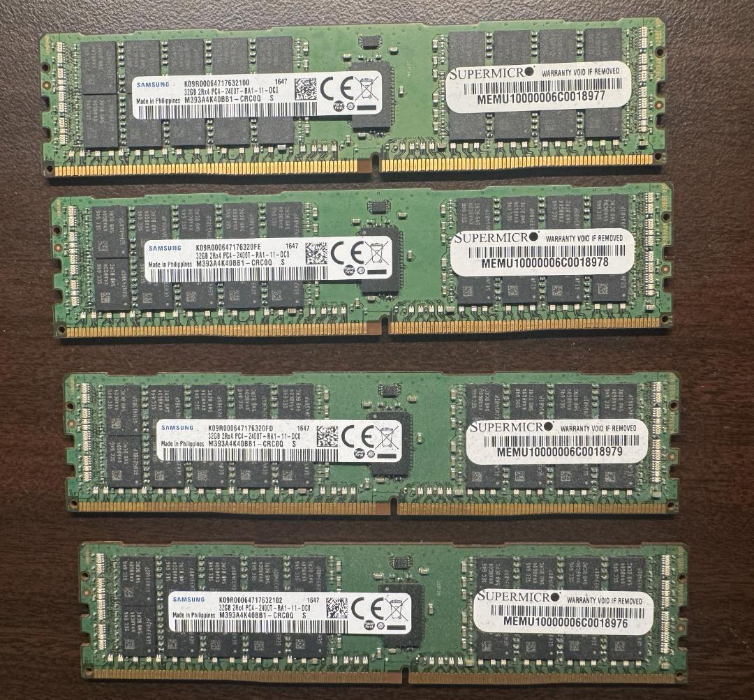 デスクトップPC EPYC7702P(64コア128スレッド) メモリ