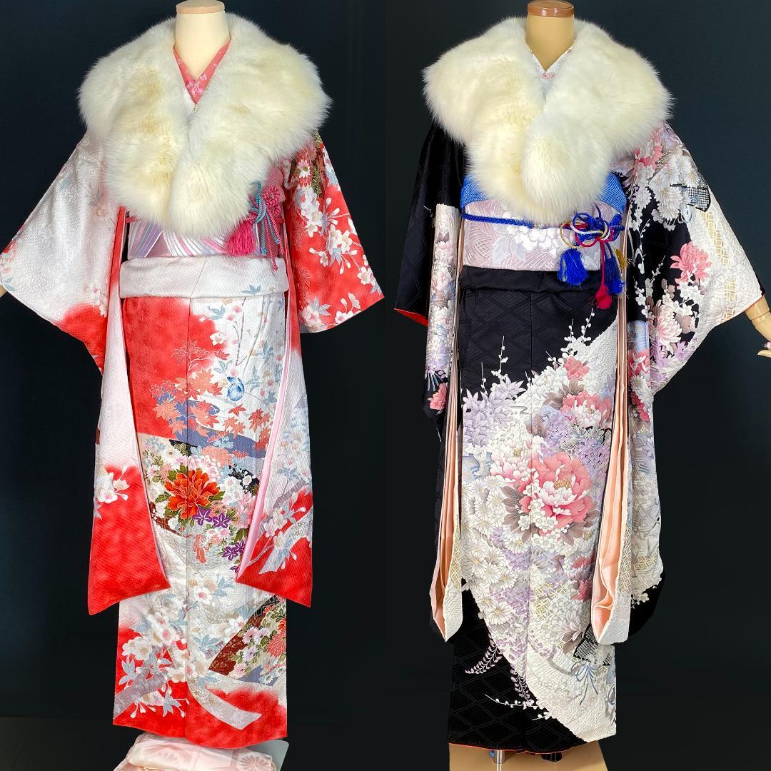 PB216 振袖用　ブランド　リアルファー　LANVIN SAGA FOX