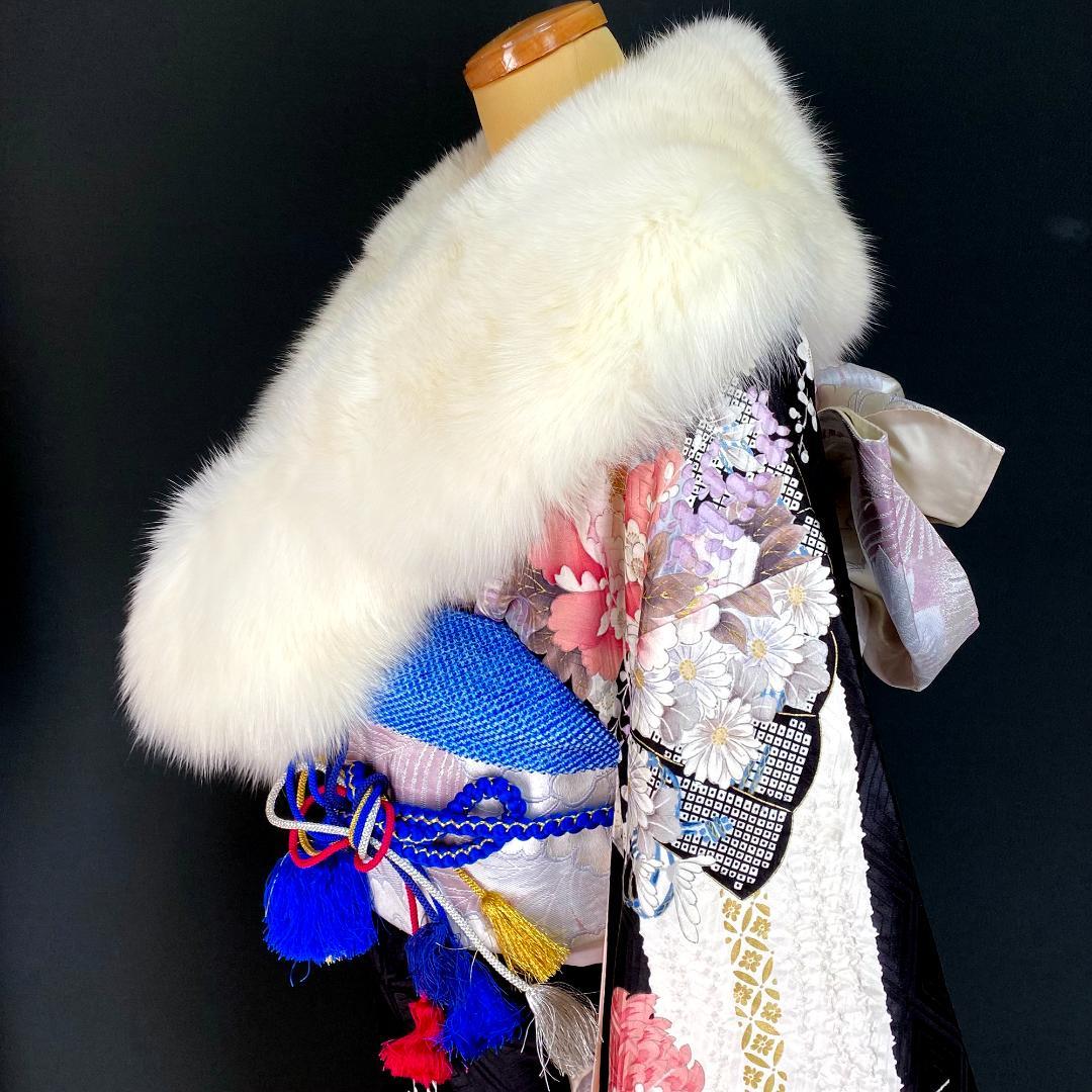 PB216 振袖用　ブランド　リアルファー　LANVIN SAGA FOX