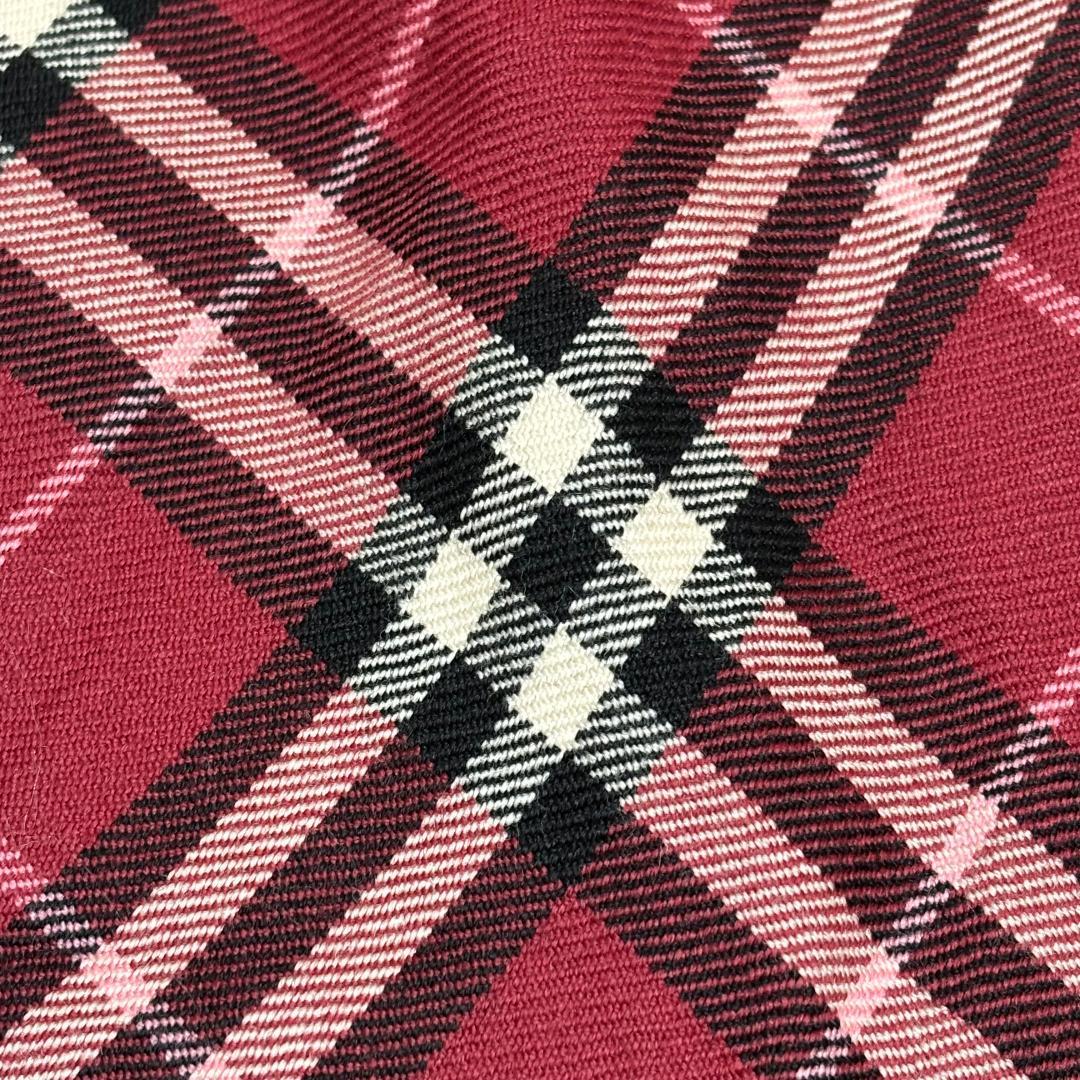 美品 Burberry　London　ノバチェック ロングスカート 38 レッド