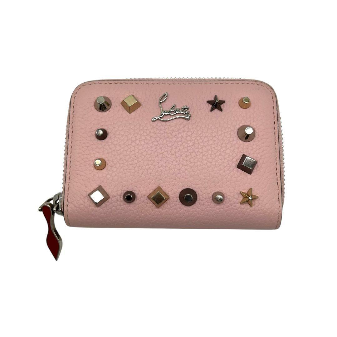 美品 Christian Louboutin コンパクトウォレット スタッズ