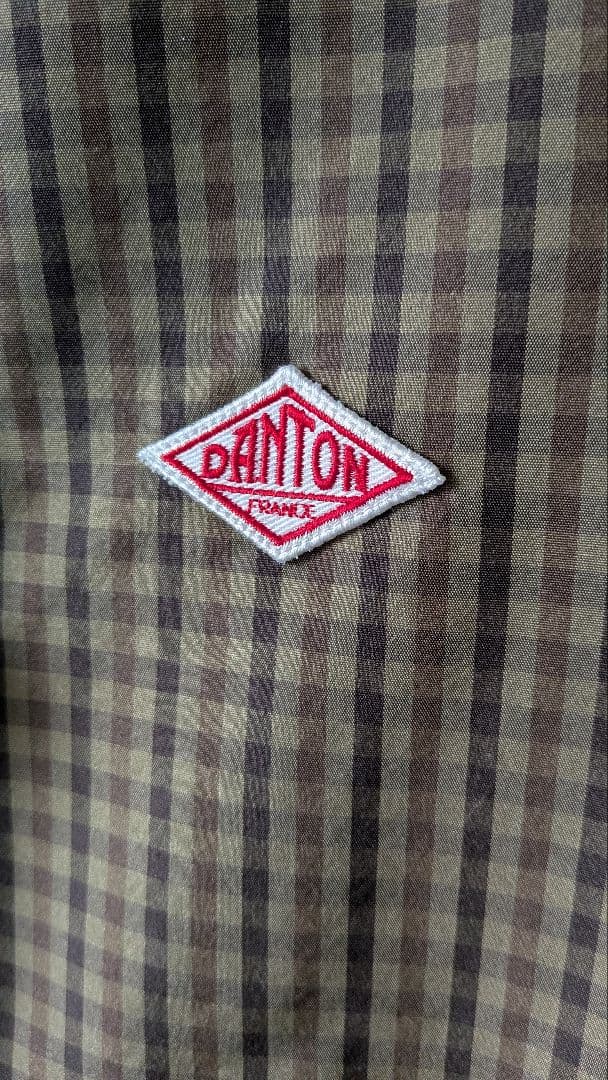 DANTON ブラウンチェック ロングコート