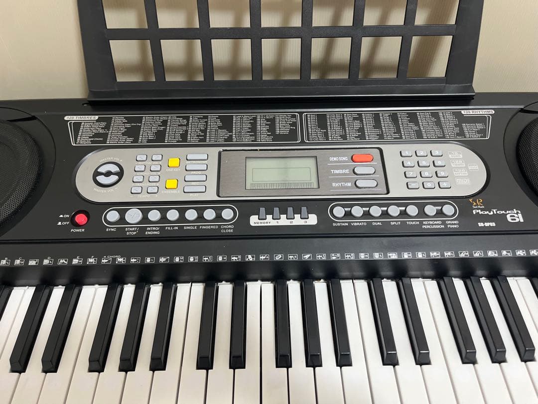 電子キーボード 61鍵盤 プレイタッチ61 SR-DP03 ACアダプター付き