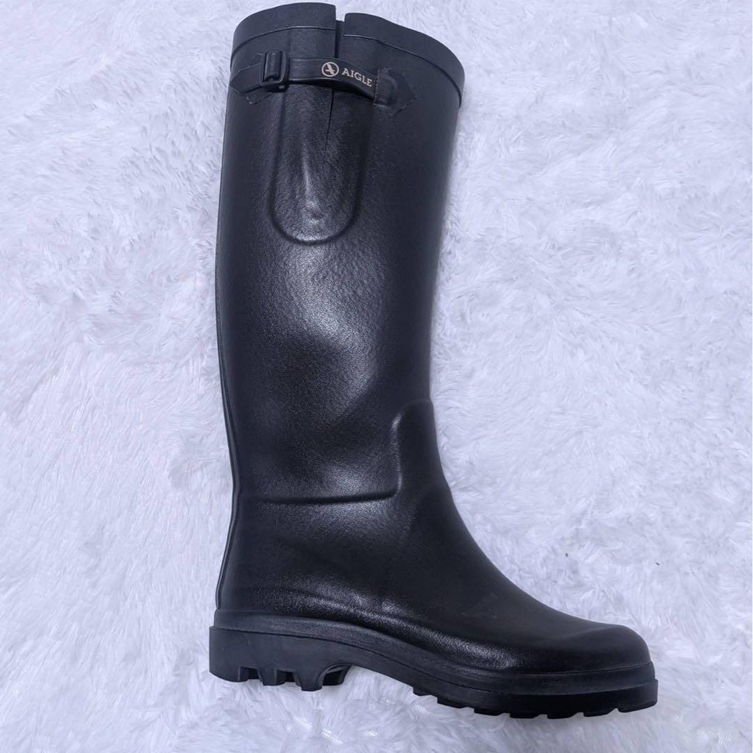 AIGLE エーグル レインシューズ 長靴23.5cm ダークブラウン