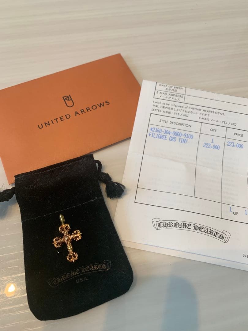 Chrome Hearts フィリグリークロスタイニー22k〜15日特別値下げ❗️