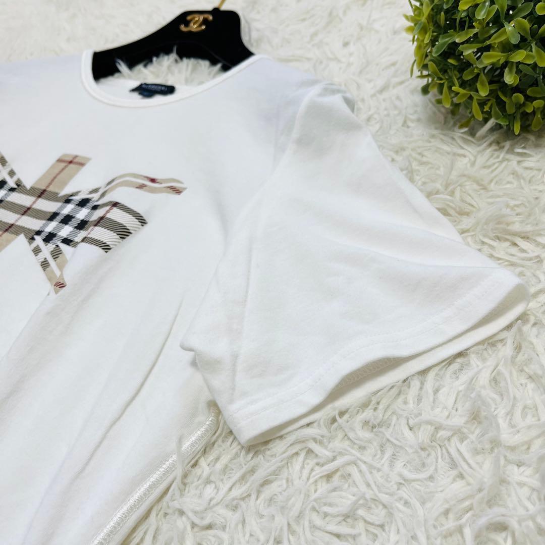 美品2XL✨バーバリーロンドン　ユニオンジャック　ノバチェックカラー　Tシャツ