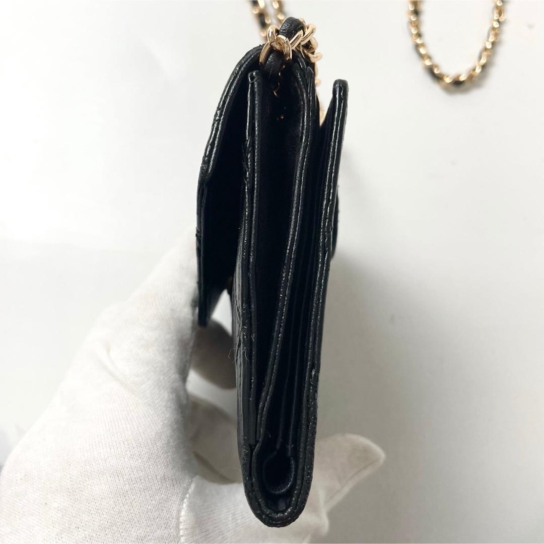 nicoシャネル　マトラッセ　ココビコローレ　2折財布　チェーンウォレット