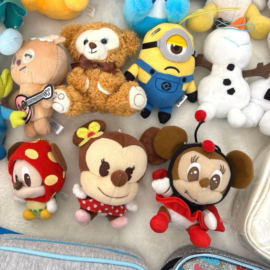 【Disney】キャラクター　ぬいぐるみ　ポーチ　まとめ売り　ミッキー他　45点