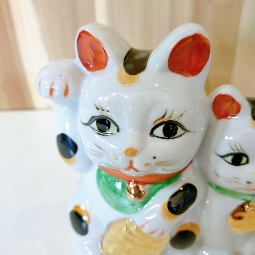 ビンテージ　親子の招き猫