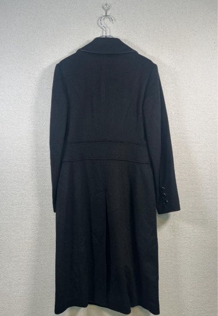 DAKS ブラック ダブルブレスト マキシ丈 ロングコート sullen
