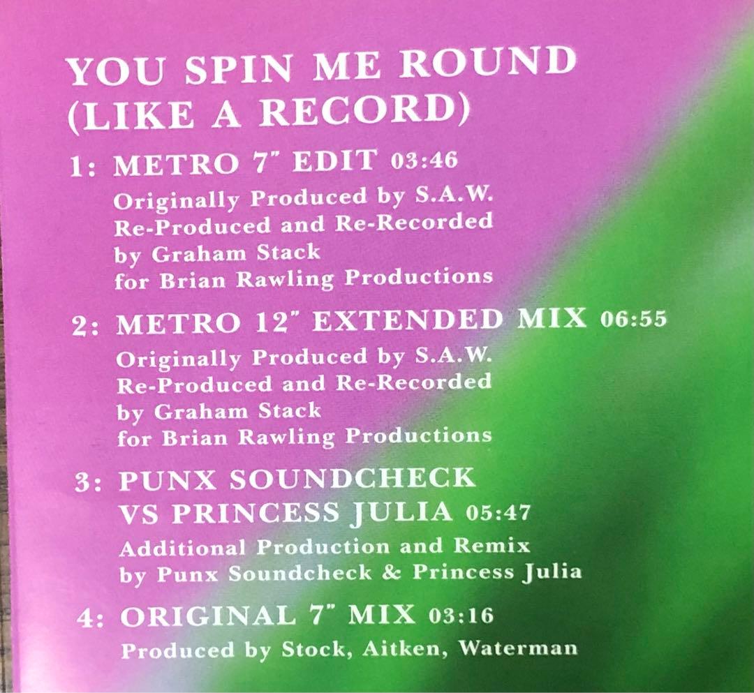 DEAD OR ALIVE / YOU SPIN ME ROUND 輸入盤 2枚