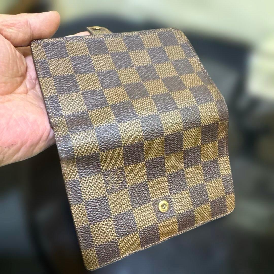 ⑩☆在庫SALE/優良品♪ダミエ がま口 財布