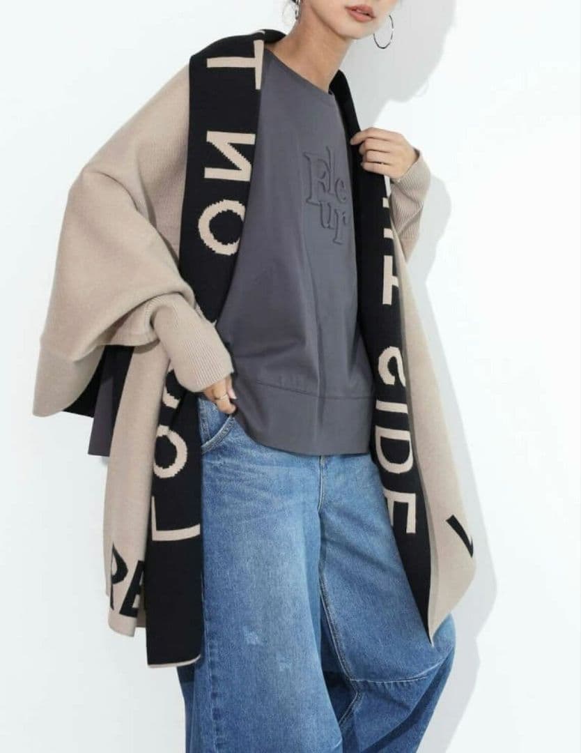 ヤマダヤ scot club☆ロゴリバーシブルニットショール 18900円 新品