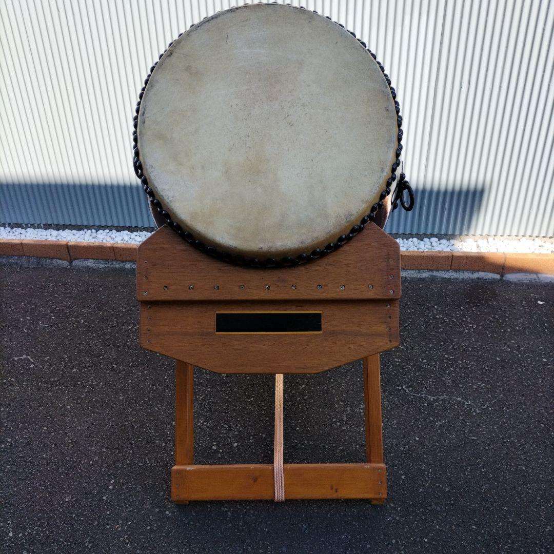「金太郎様ご依頼商品」長胴太鼓　桶胴太鼓　斜め打ち太鼓台中古品①
