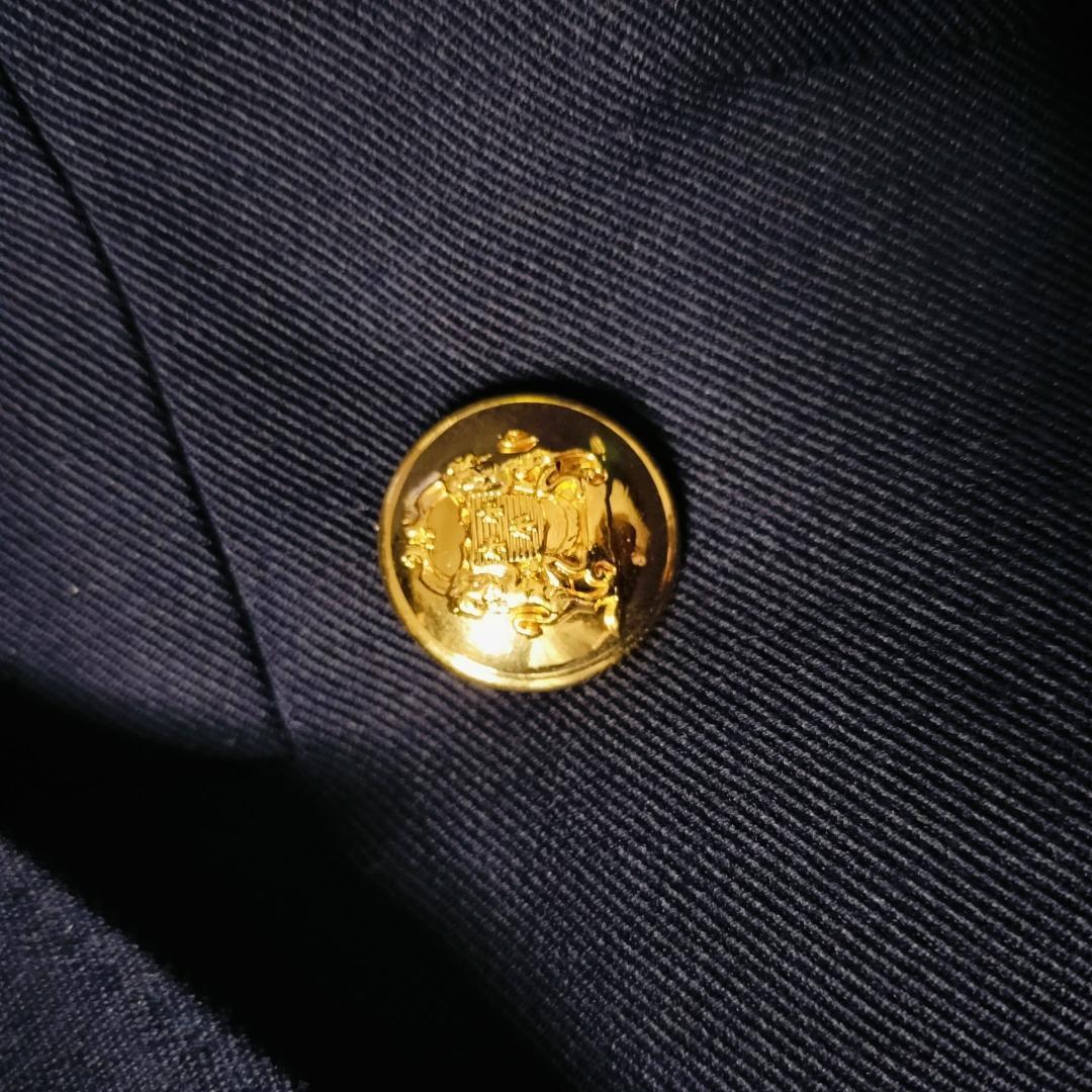 【エディ期/極美品】セリーヌ ダブルブレザー 金ボタン ダイアゴナルウール 34