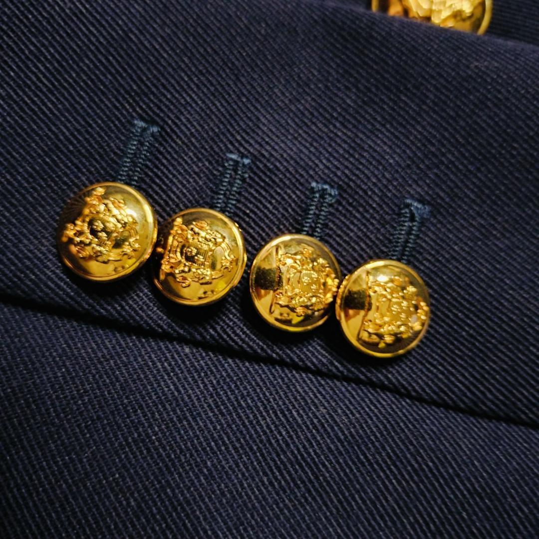 【エディ期/極美品】セリーヌ ダブルブレザー 金ボタン ダイアゴナルウール 34