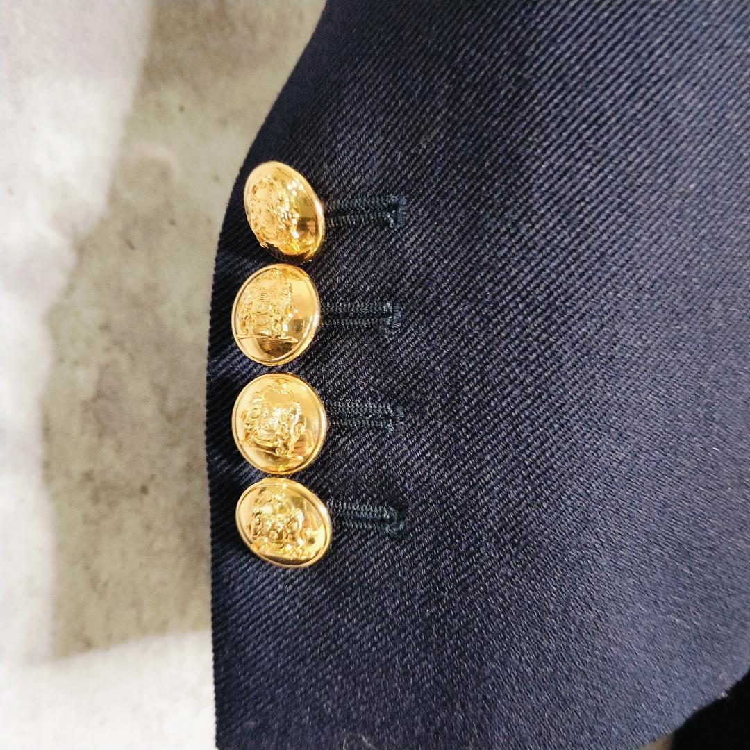 【エディ期/極美品】セリーヌ ダブルブレザー 金ボタン ダイアゴナルウール 34