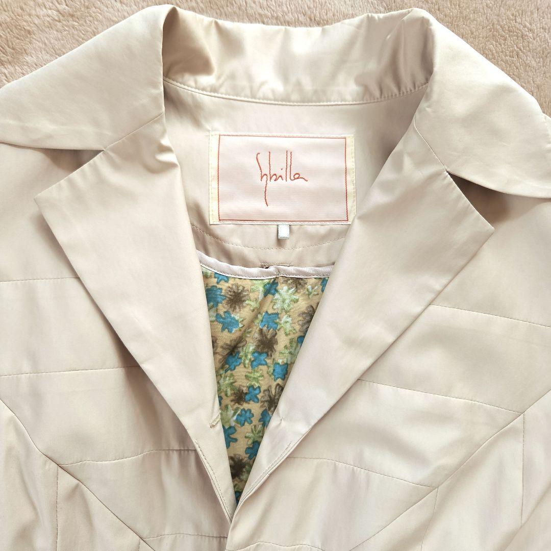 新品sybillaシビラL ベージュスプリングコート 花柄ライナーベルト付き美品