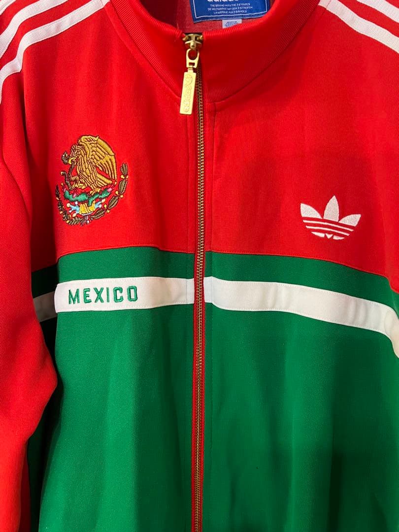 激レア　美品 adidas トラックジャケット　XL サッカー　Y2K メキシコ