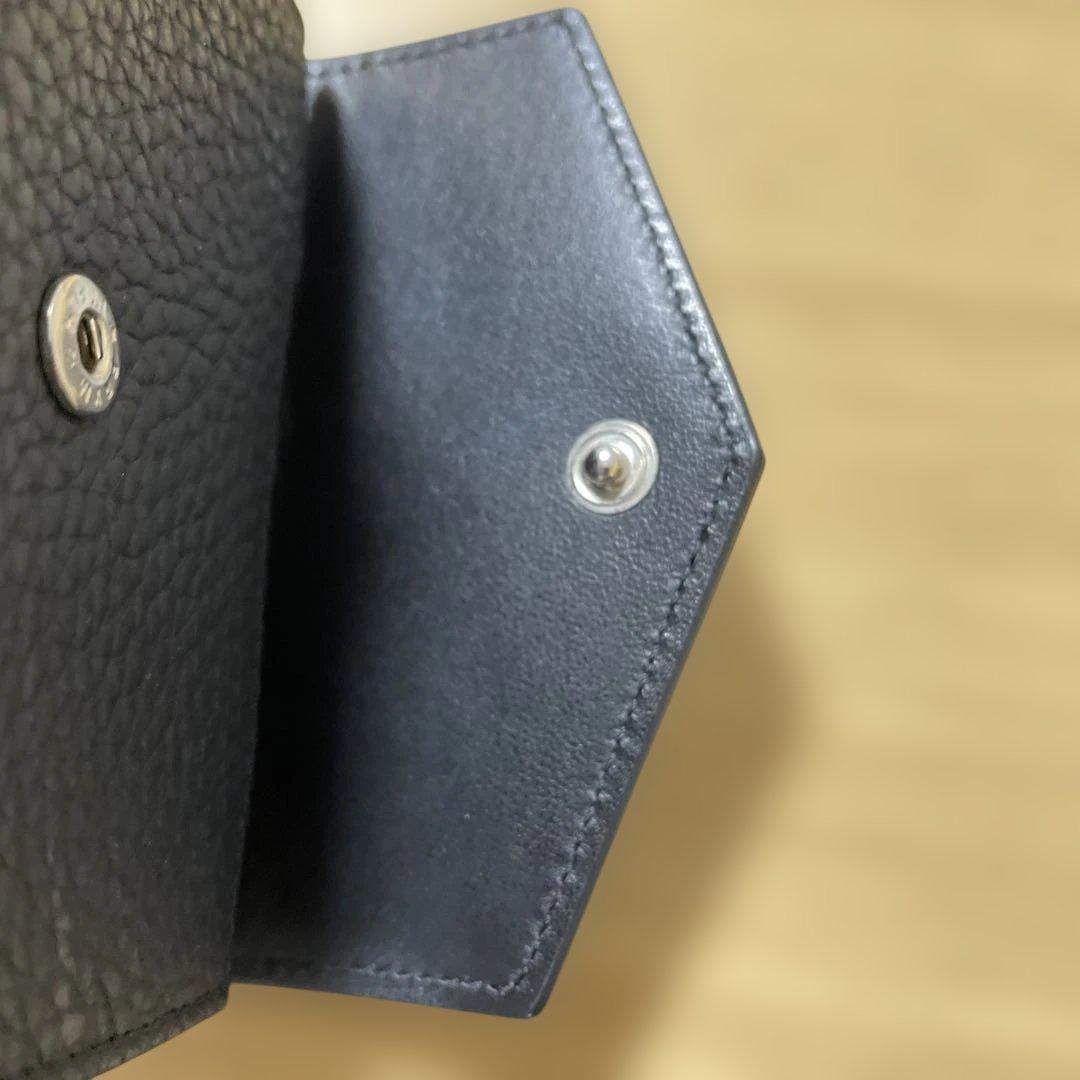 ボナベンチュラ　ミニ財布　ブラック　スモールウォレット　クロコ型押