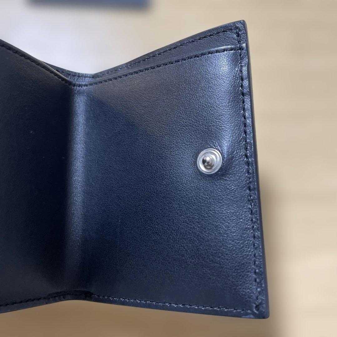 ボナベンチュラ　ミニ財布　ブラック　スモールウォレット　クロコ型押