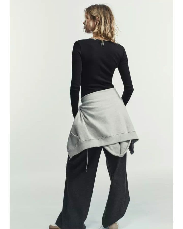 完売品 ZARA コンビネーションレーストップジャケット M ブラック