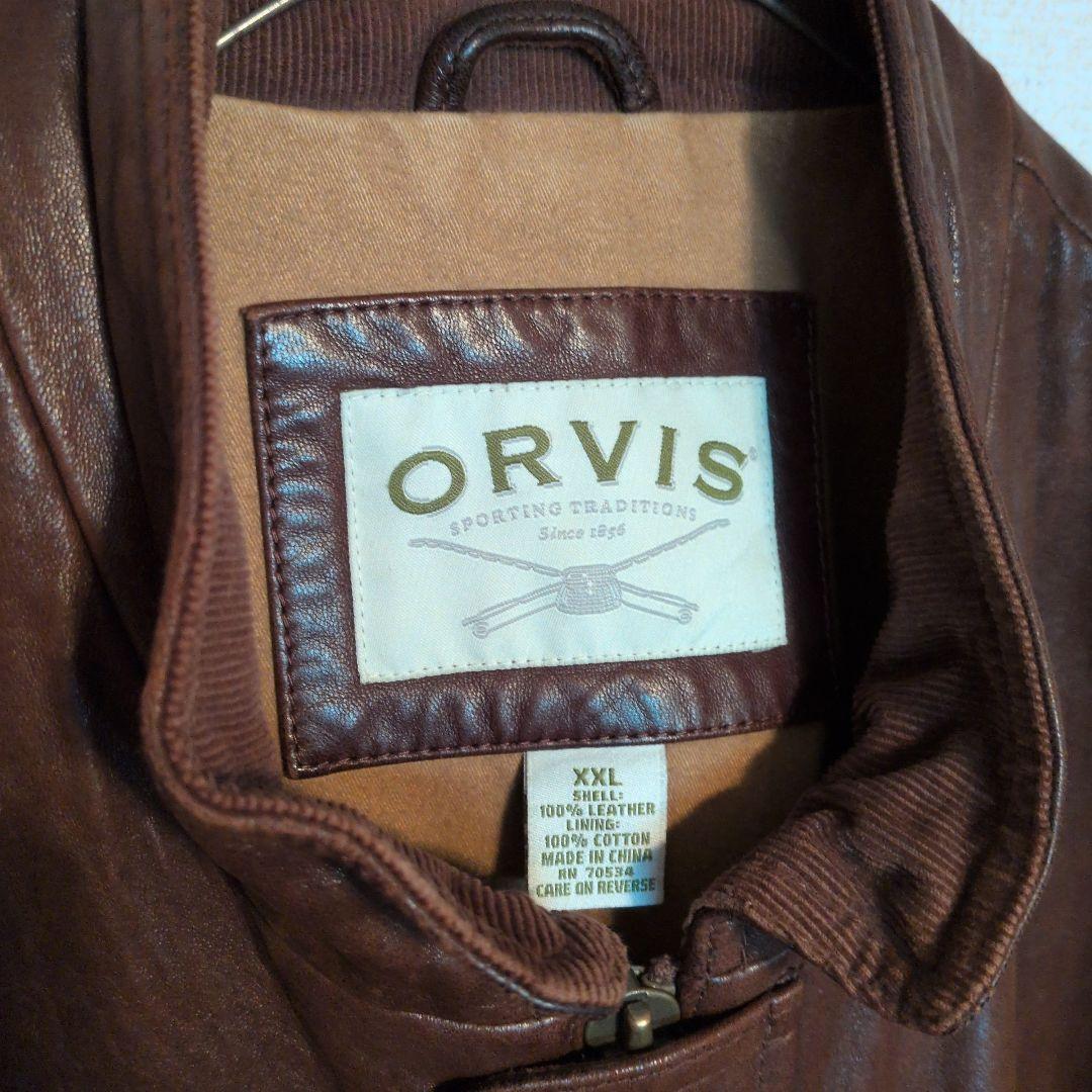 【希少】90s ORVIS レザーベスト XXL