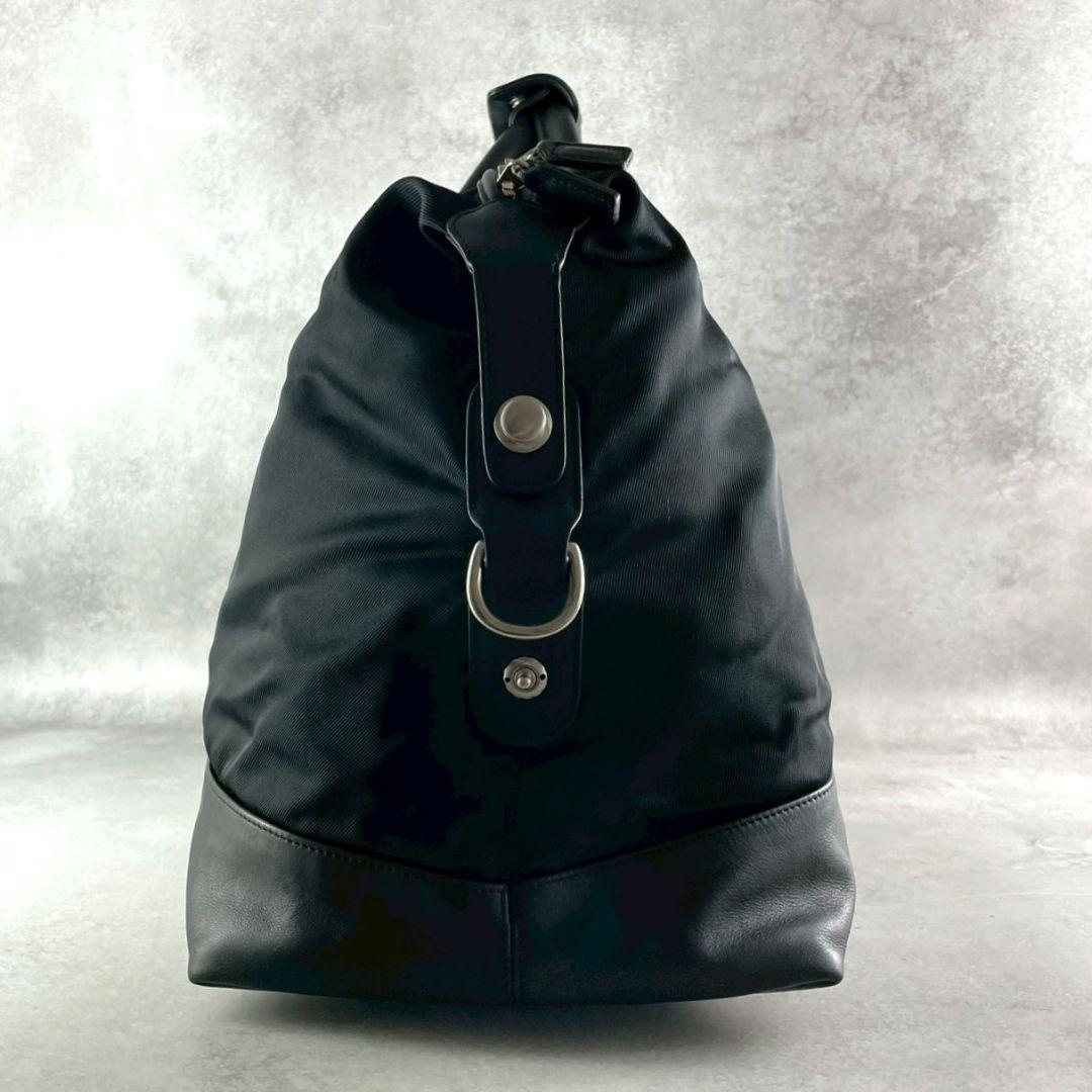 付属品有 コーチ 2way vintage ボストンバッグ ビジネス レザー 黒