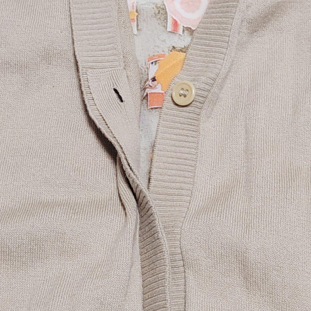 AKRIS punto アクリス カーディガン 比翼仕立て バックプリント