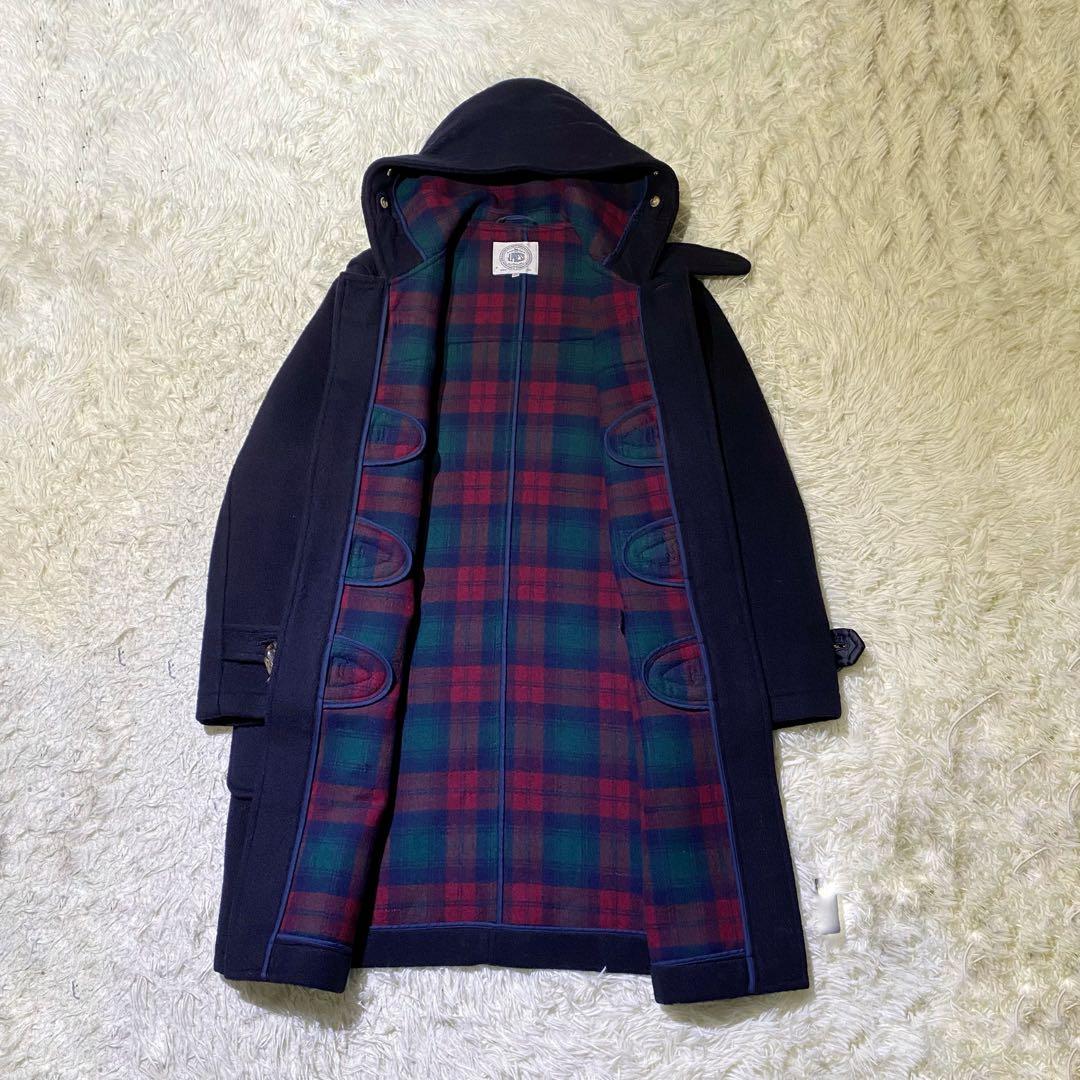 高級【J.PRESS 】ジェイプレス 肉厚ウール 本格ダッフルコート 紺 M
