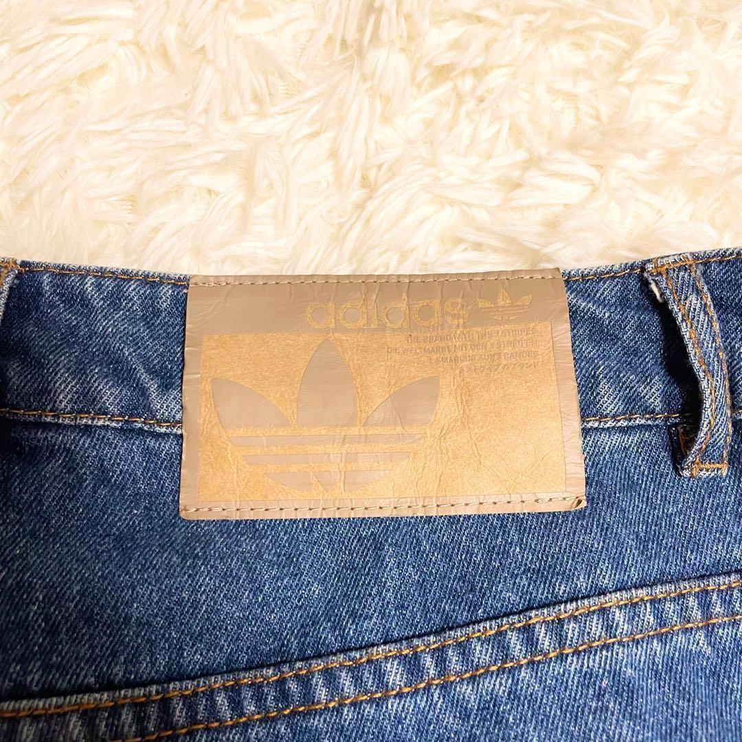希少✨アディダスオリジナルス　ファイヤーバードパンツ　デニムパンツ　ロゴ刺繍