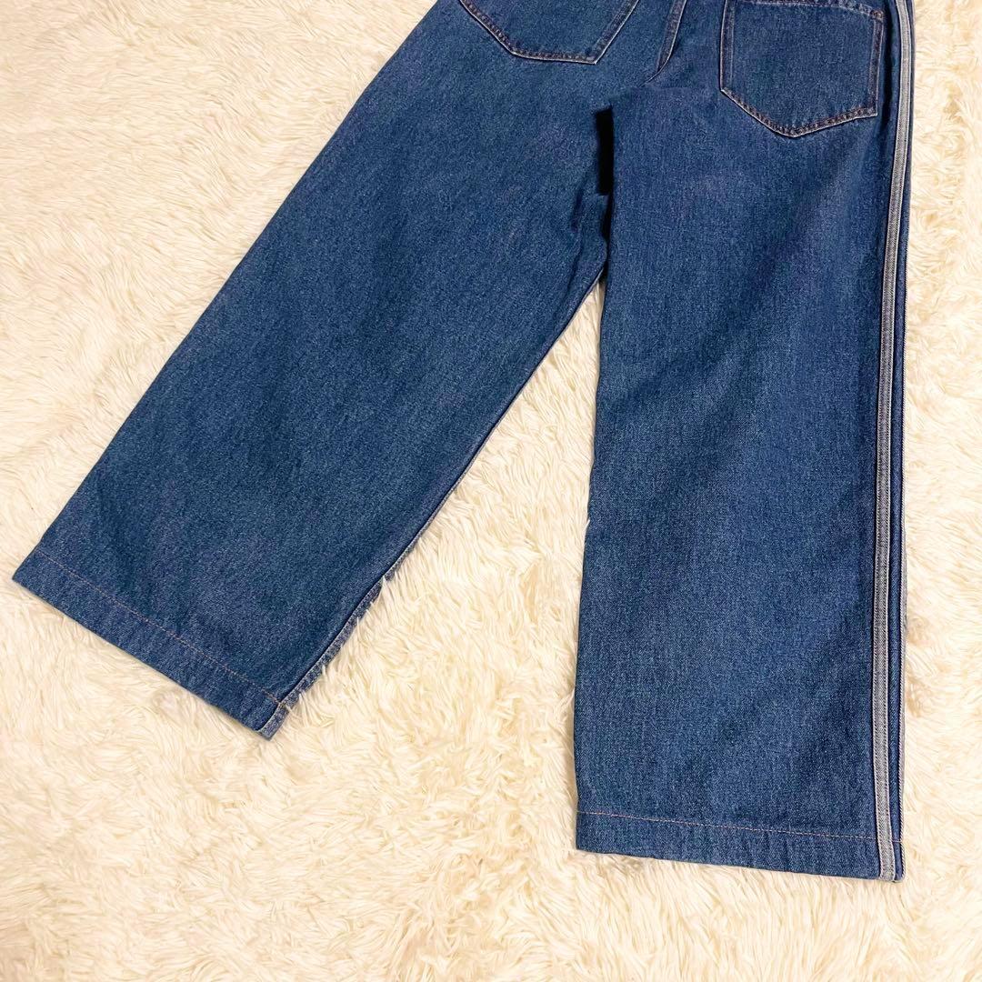 希少✨アディダスオリジナルス　ファイヤーバードパンツ　デニムパンツ　ロゴ刺繍
